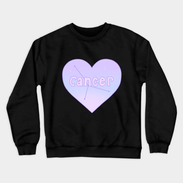 Cancer Constellation Heart Crewneck Sweatshirt by novembersgirl